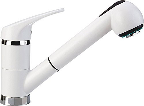 Plados Miscelatore Cucina Doccetta Estraibile Rubinetto Bianco UG58 PLUSMIXEXT