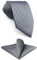 Shlax&Wing Neu Entwurf Punkte Herren Krawatte Grau Blau Seide Geschäftsanzug Classic (Dünne 147cm6cm +Einstecktuch)