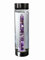 bewater Reusable gem Glass Water Bottle with a Chamber of Amethyst and Rock Crystal Gemstones at its core | Lead Free Glass | 500ml with a Wide Open Neck and Screw top lid. (bemagic Clarity)