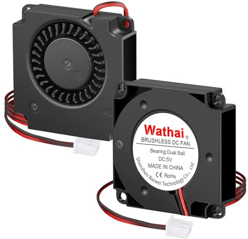 Wathai 2Packs DC Blower Fan 4010 Radial Cooling Fan 5V 2 Pin DC 40mm x 10mm