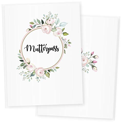 Mutterpasshülle 3-teilig, Mutterpass Hülle, Schöne Geschenkidee für Babyparty (Mutterpass DE, Boho 3)