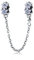 Ciondolo in argento sterling 925 con perline in materiali sicuri, per braccialetti Pandora da donna, stile europeo. e 925, colore: Catena di sicurezza con fiori viola, cod. YS-C011