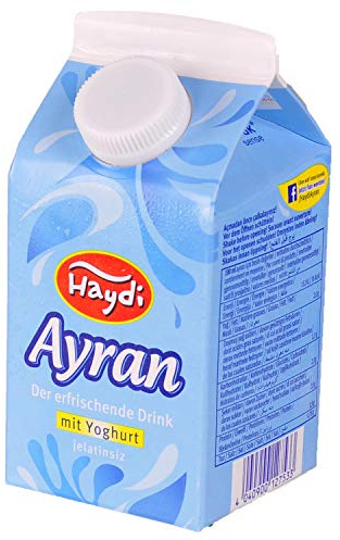 Ayran Joghurt Getränk 24x500ml, lange haltbar, High Protein | Wellness & Vital Drink ohne Zuckerzusatz, Low Sugar & Lower Carb, ideal als Sportgetränk
