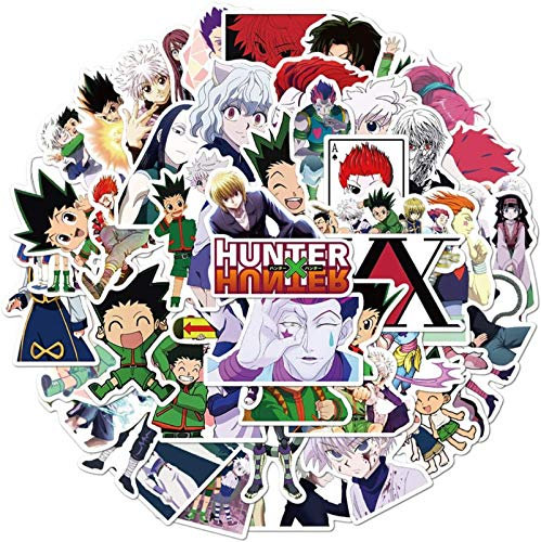50St. Hunter X Hunter Aufkleber, japanische Cartoon Anime Gon Freecss Whale Island Vinyl Aufkleber Aufkleber für Laptop, Wasserflasche, Auto, Skateboard, Gitarre, Helm