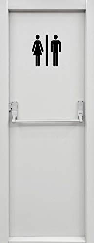 A.Monamour Türtapete Selbstklebend Türfolie Türposter 3D Weiße Toilette Toilettentür Für Männliche Und Weibliche Geschlechter Vinyl Folie Türdeko Tapete Wandbild Türaufkleber Türtattoo 90 x 200 cm