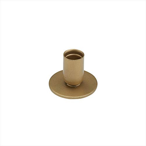 NKlaus Kerzenhalter aus Eisen, Gold, 4,5cm für Tafelkerzen Deko, 1 Stück | Bronze; für Stabkerzen Ø2cm; Hochzeit-Deko; Gewicht: 0,1kg