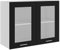 Tidyard Hängeglasschrank Aufbewahrungsschrank MIt 2 Regalböden,Hängeschrank Einbauküche Küchenzeile Küchenmöbel Oberschrank Küchenschrank aus Spanplatte,Glas,mehrere Auswah