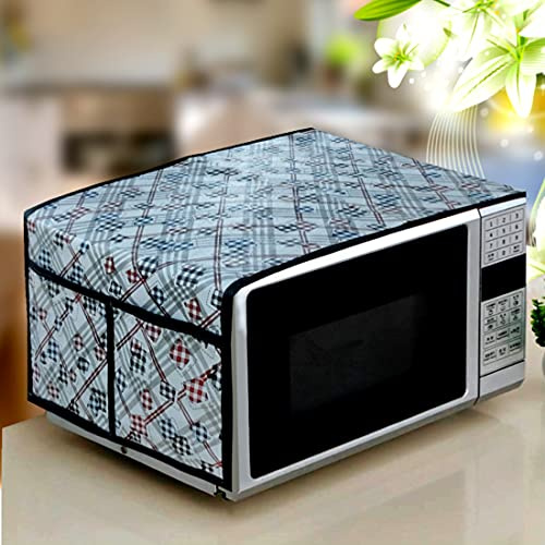 KANUSHI Industries® Microwave Oven Top Cover with 4 Multipurpose Pockets (VAR1-MICRO-NW-NEW-02-TOP)