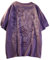 Frauen Gothic T-Shirt Y2K Harajuku Grafik Tops Baumwolle Anime Kleidung (Violett, L)