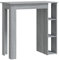 vidaXL Bartisch mit Regal Bartresen Stehtisch Tresentisch Bistrotisch Küchentisch Loungetisch Tisch Grau Sonoma 102x50x103,5cm Holzwerkstoff