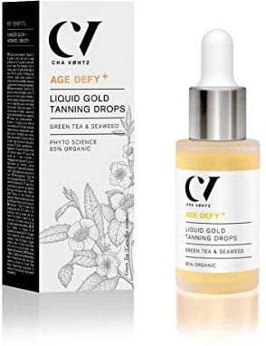 Green People Age Defy+ Liquid Gold Tanning Drops - Self Tan - Paraben Free - Vegan, 30ml