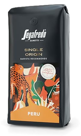 Segafredo Zanetti Coffee Beans Single Origin Perù 100% Arabica - 1Kg Pack - Barista Recommends - Selected Roasted Coffee Beans, Hints of Citrus Nuts and Caramel