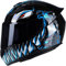 Motorradhelm, Motorradhelm Integralhelm Rapid Street Helm Unisex Erwachsene Cool Four Seasons Street Touring Motorradhelm,Blau,XXL
