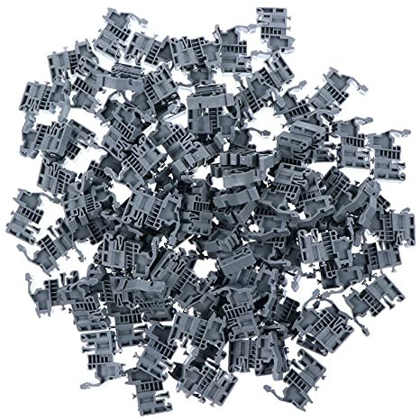 VILLFUL Klemmleiste 100 Stücke Feste Halterung Stopper Block Blockiert Adapter Din Montageschiene Für Kompatible Halterung Ende C Klemme Schraube DIN-Schienenhalterung