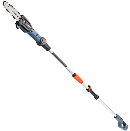 SENIX CSPX2-M-0 8-Inch 20 Volt Max* X2 Cordless Brushless Pole Saw, Battery Pole Saw, Cordless Chainsaw Tree Trimmer With 7.5-ft Telescoping Handle & Articulating Head, Tool Only, Battery Not Included