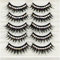 Fopytu Faux Cils Scintillants, 5 Paires de Cils de Vison naturels avec Strass Brillants Festival décorations de Noël Faux Cils