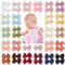 JOYOYO 50 Pezzi Mollette Capelli Neonata Piccolo Fermagli per Capelli per Bambini, Colori Pastello Fiocchi Capelli per Bambina 5 cm