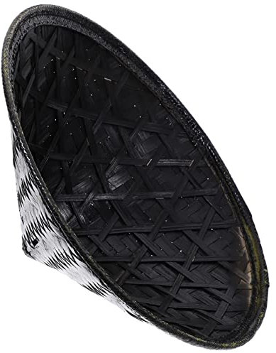 Alipis Kappe Herren Sommerhut Japanischer Samurai-Hut Bambuskegel Cosplay- Dekorativer Orientalischer Reisbauernhüte Für Leistung Schwarz Herren Sommer Sommer