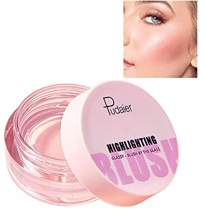 Farbwechselndes Rouge, Natural Nude Rouge Cream Liquid Blush für Wangen & Highlighting, Klares Glitzer Rouge Gel Feuchtigkeitsspendendes, wasserfestes langanhaltendes und schwereloses Makeup (01#)