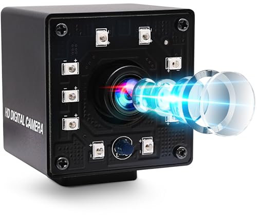 ELP Cámara USB 1080P gran angular 170 grados pez visión nocturna Full HD infrarrojo 100/60 FPS con corte IR