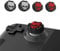 GeekShare Tapas de Silicona Suave para Halloween para Controlador Steam Deck, Juego de Funda Antideslizante Compatible Solo con Steam Deck – 2 Pares/4 Piezas (Negro y Rojo)
