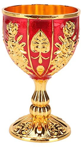 Gobelet Calice de 10,2 Cm doré, Calice doré Pimp Cup en Alliage de Zinc Rétro Motif de Fleurs en Relief élégant Pimp Cup pour Fête Banquet Bar 10,2 Cm Goblet Calice Gold Goblet (Or Rouge)