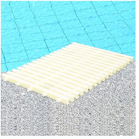 XPLKQXE Grille De Vidange pour Débordement De Piscine, Capuchons De Gouttière À Épissure DIY, Caillebotis en Plastique ABS, Douche Égout Drainage Routier (Couleur : White, Taille : 35x100cm)
