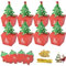 SCHYIDA 24 Stück Geschenkboxen Weihnachten Box Kleine Geschenkboxen Weihnachten Süßigkeiten Box Weihnachten Geschenkschachtel Geschenkboxen Set wie Weihnachtsbaum für Weihnachten