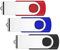 3 Stück 4GB USB Stick,Fesaymi 2.0 USB-Flash-Laufwerk Mehrfarbig Speicherstick 360 ° Drehun Hi-Speed Memory Stick Mit Schlüsselband (1GB, 10PCS)