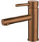 VALAZ Rubinetto Bagno Lavabo Rosa Spazzolato Protezione PVD | Miscelatore Lavabo Bagno Acqua Fredda e Calda, Risparmio Acqua | Installazione Facile | Inossidabile, Beccuccio Dritto, Serie Palancia