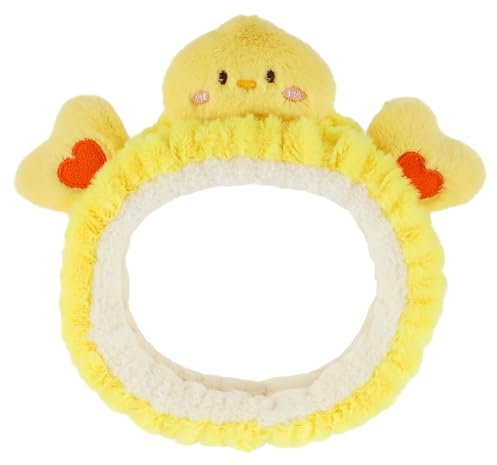 Molain Lustiges Enten Stirnband Gesichtswasch Spa Haarbänder Make-Up Stirnbänder Damen Cartoon Niedliches Korallen Fleece Elastisches Kreatives Haar Accessoire Zum Waschen Des Gesichts Dusche