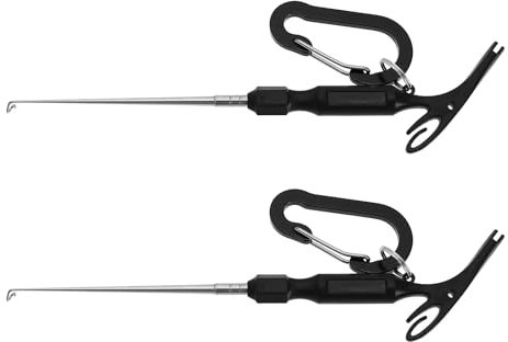 Be In Your Mind 2 Stücke Angelschleifenbinder Und Schnellknoten Werkzeug Angelhaken Entferner Werkzeuge Angelhaken Entferner Knotenbinden 3 in 1 Angelzubehör