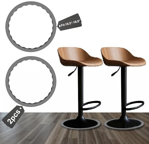 2 Stück Barhocker-Beinschoner, Rutschfester Silikon-Bodenschutz, Pads für Holzböden, Keine Kratzer, kein Lärm, rutschfest, dehnbar, passend für Stuhlbasis von 36,8 cm bis 41,9 cm