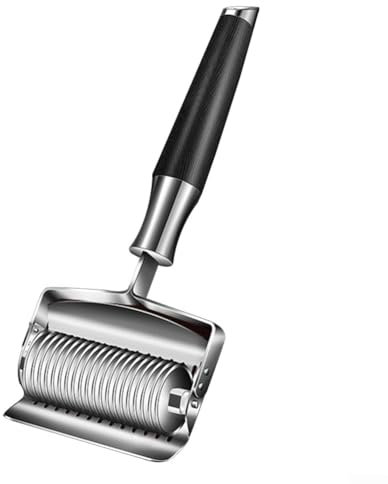 HEBEOT Multifunctional Noodle Cutter Stainless Roller Handle Maker Pressing Dough Cutter For The Noodles Cut Parsley(Thin noodles)