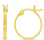ARS-ARGENTI Creolen Ohrringe Damen Mädchen Sterling Silber 925 Gold 18K - hypoallergen