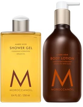 Moroccanoil Shower Gel, 250 ml + Body Lotion, 360 ml - Amber Noir