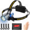 WholeFire Stirnlampe LED Wiederaufladbar 30000 Lumen, superhelle Stirnlampe mit 3 Lichtmodi & Bewegungssensor, 90° verstellbar & Display Kopf Taschenlampe für Camping, Laufen, Wandern