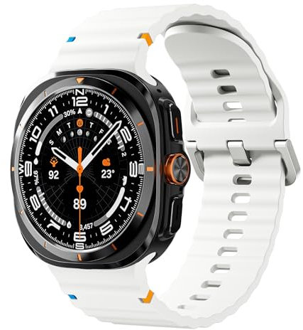 für Samsung Galaxy Watch Ultra Armband 47mm Herren Damen,Silikon Sport Band No Gap Ersatzarmband Armbänder Galaxy Watch 7 Ultra Armband