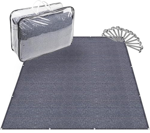 HEYOUTH Alfombra para toldo,Alfombra para Tienda de campaña,Alfombra de Suelo de Camping,con 12 Agujeros,13 Clavijas,Bolsa Transporte,Lonas de Suelo de Campaña Carpa Lavable para Caravanas Veranda