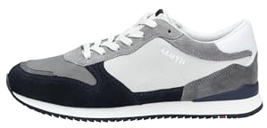 LLOYD Herren Halbschuhe Elmore, Männer Low-Top Sneaker, lose Einlage,schnürschuhe,schnürer,Business,Freizeit, Navy/Grey/White, 47 EU / 12 UK