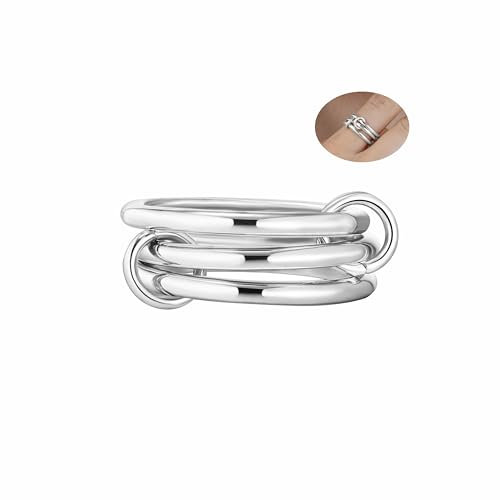 Halora S925 Sterling Silber Ringe Frauen, Ring Set Silberring Fingerring Damen Rings Geschenke Größe 62