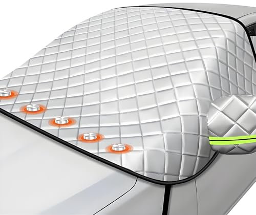 VODHXA Frontscheibenabdeckung Auto für BMW X1 2016-2023, Autoscheibenabdeckung Winter, Auto Windschutzscheiben Abdeckung Schneeschutz Regenfest Staub