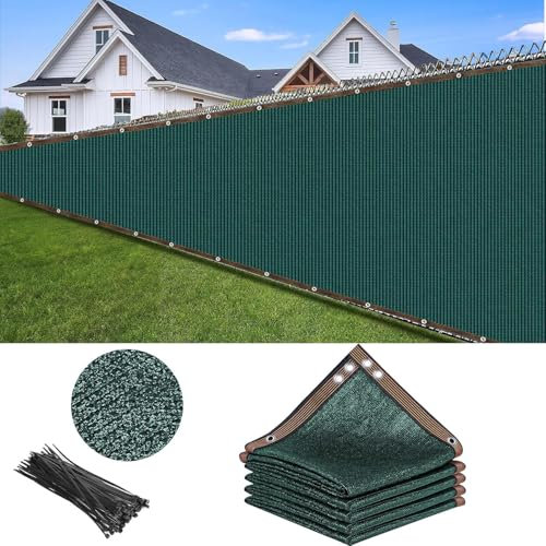 Malloom Grün Sichtschutz Zaunblende, 1,8m x 15m Zaunblende150 g/m² Schattiernetz Tennisblende, Windschutz UV-resistent Reißfest, mit Löcher und Kabelbinder für Garten, Balkon, Terrasse, Veranda