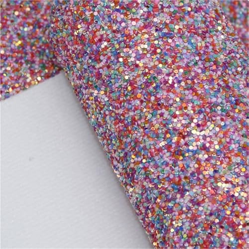 Strass Aufkleber Blatt 2 Stück schimmernde klobige Glitzer-Lederblätter, einfarbig, AB, Kunstleder-Stoffrolle for DIY-Ohrringe, Haarschleifen, Kunsthandwerk(Color,30x140cm)