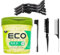 Styling Gel Bundle - Eco Style Olive Oil Styling Gel 236ml, 3 Krokodil-Haarspangen, 3-teiliges professionelles Haarbürsten-Set