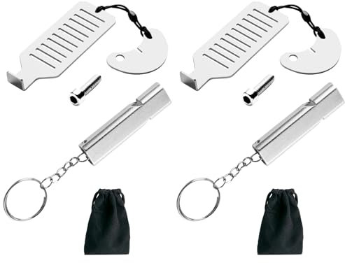 MEGAVOW 6 Piezas Cerradura de Puerta Portátil, Cerrojos de Privacidad, Cerraduras sin Perforaciones, Cerrojo Interior con Silbato de Emergencia y Bolsa para Casa, Hotel, Piso