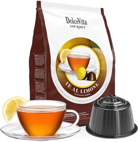 64 capsule TE al LIMONE marchio DOLCE VITA compatibile per Macchina con sistema DOLCE GUSTO Tè The *