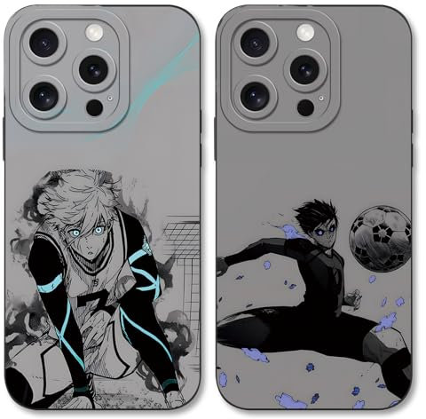 Yimctoie [2 Stück Handyhülle für iPhone 11 Pro 5.8, Cool Anime Blue Lock Muster Aesthetic Design Schutzhülle Weich TPU Silikon Stoßfest Case für iPhone 11 Pro, Blue Eyes