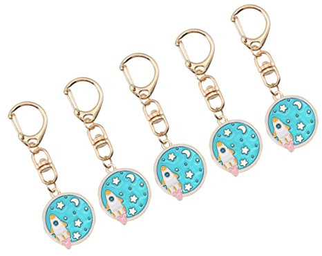 LRXIYODE 5stücke Metall-schlüsselanhänger Kreative Schlüsselanhänger Legierungsringe Für Auto Haus Türschlüssel