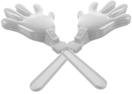 Milisten 2 Stück Kleines Klatschen Krachmacher Für Party Handklatscher Krachmacher Handklöppel Krachmacher Farbige Handklöppel Partykrachmacher Krachmacher Silber Plastik